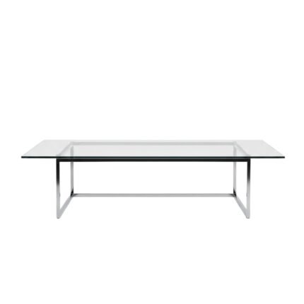 Avrynta Modern Glass Coffee Table | Sleek Rectangular Center Table for Living Room